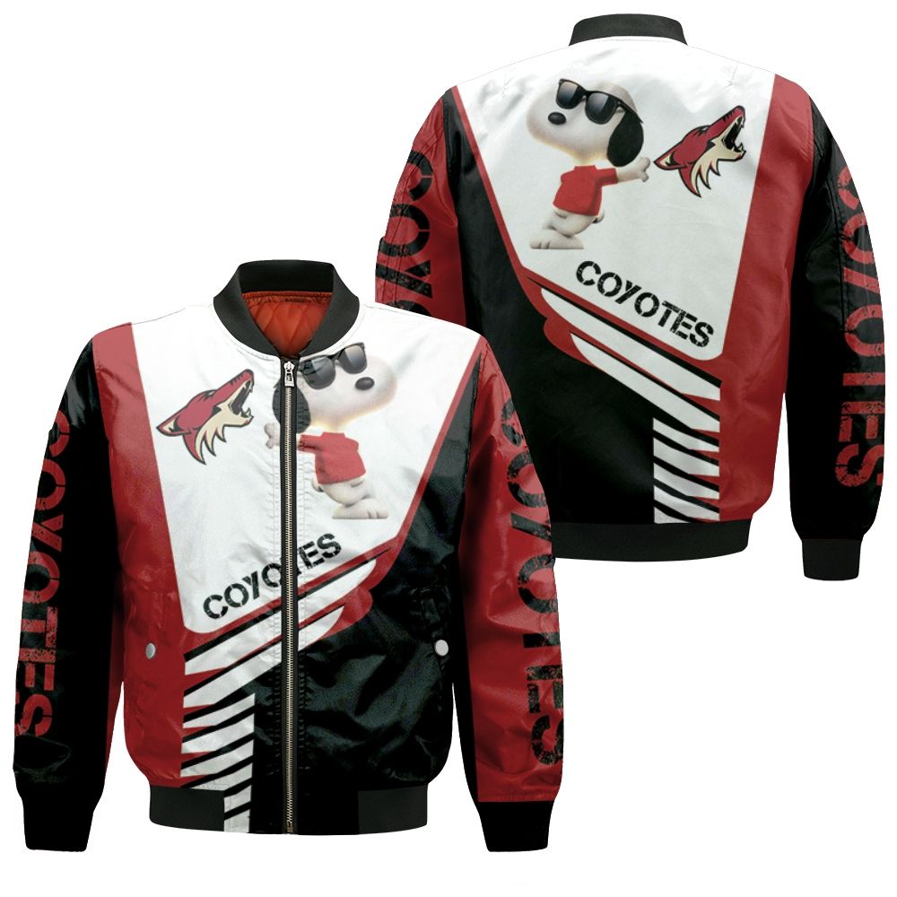 Arizona Coyotes Snoopy For Fans 3d Bomber Jacket