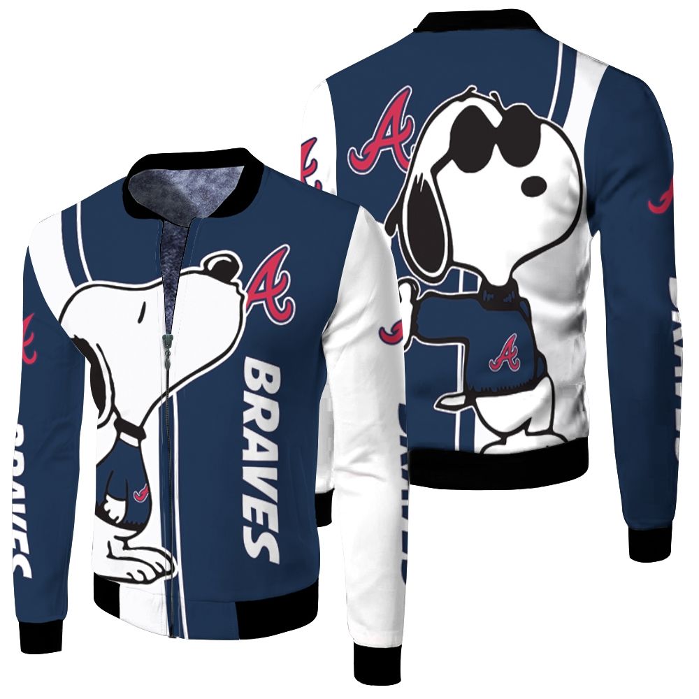 Atlanta Braves Snoopy Lover Allover Printed 3D Hoodie - T-shirts Low Price