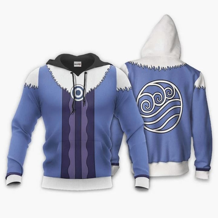 Avatar The Last Airbender Katara 3d Zip Hoodie