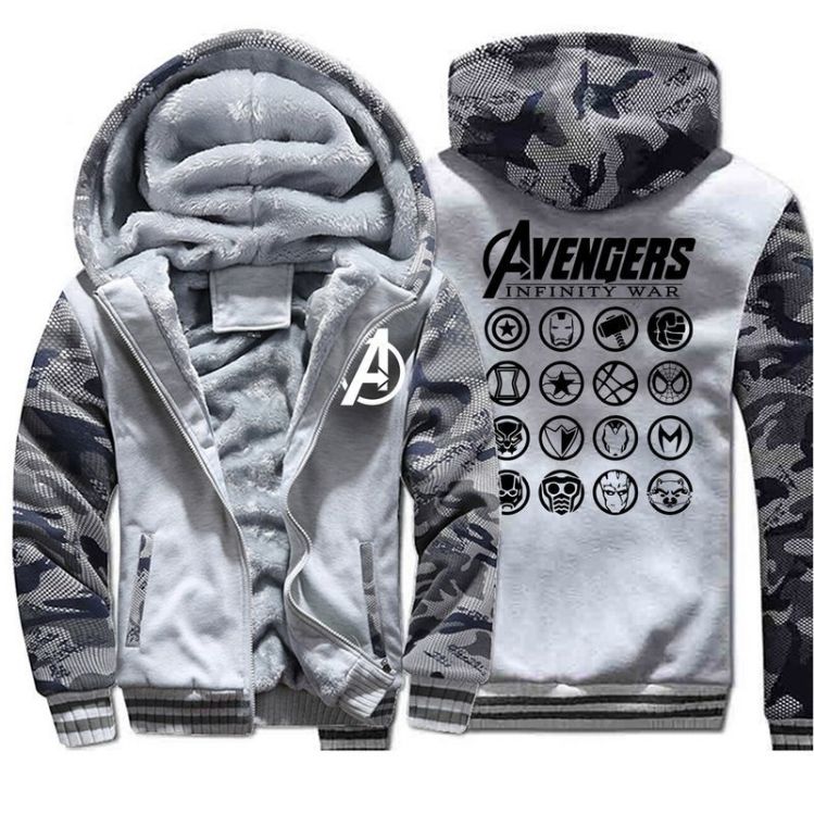Avengers Infinity War Marvel Over Print 3d Fleece Zip Hoodie