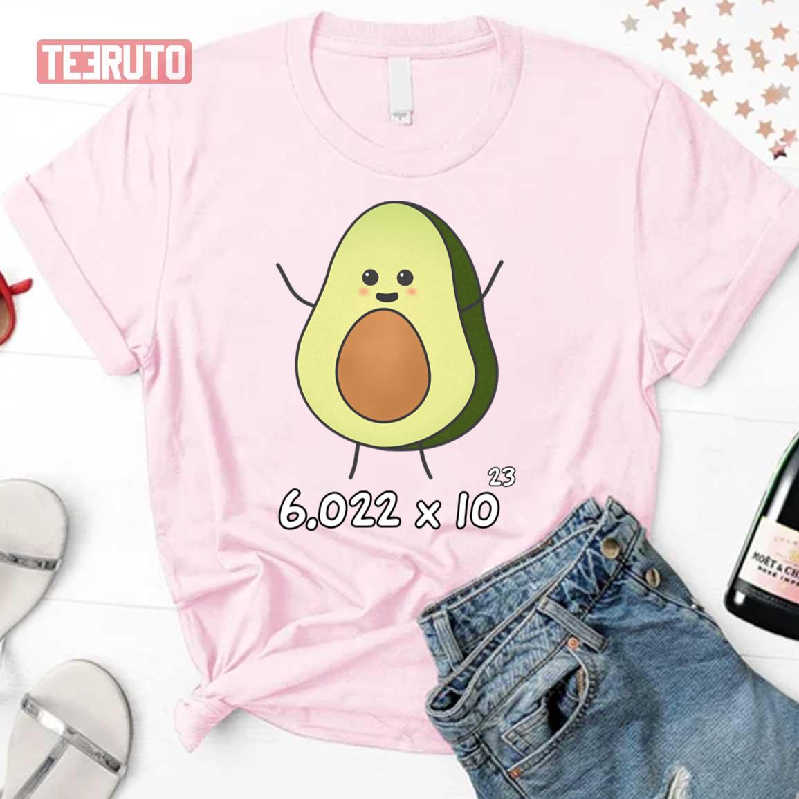 Avocadro Numbers Cute Avocado Chemist Unisex T-Shirt - Teeruto