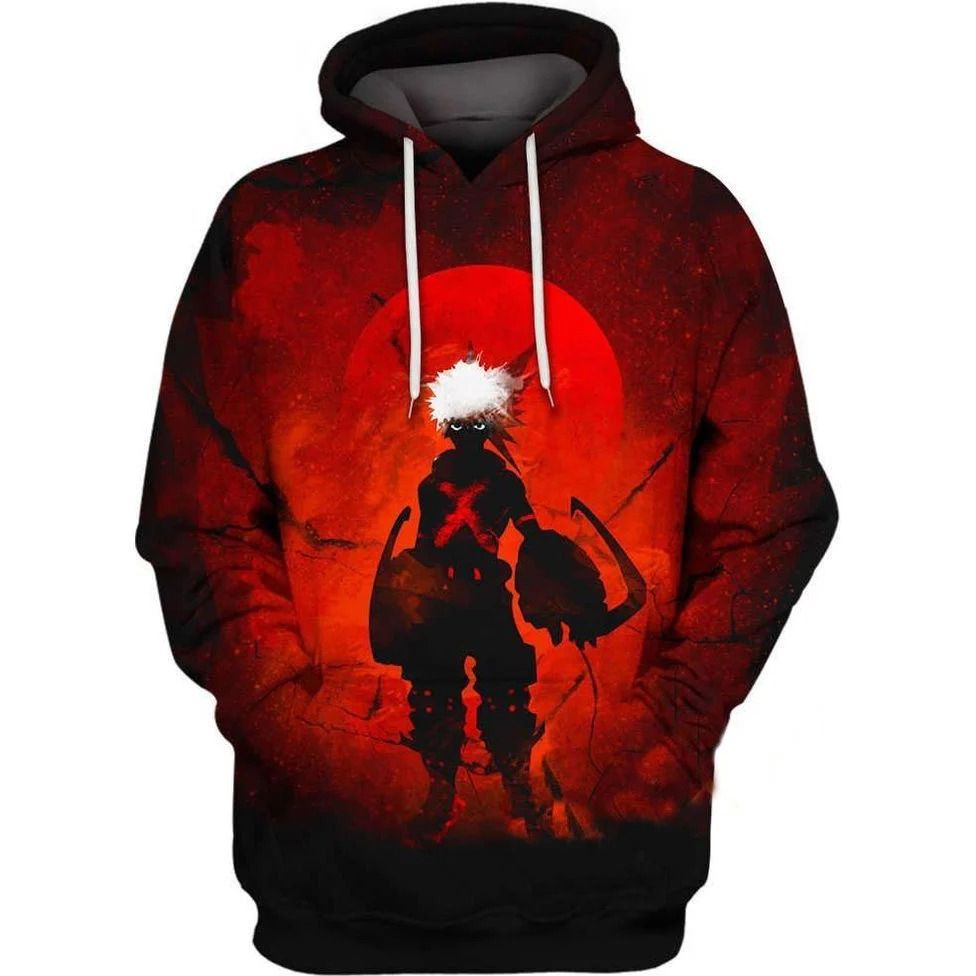 Bakugo Katsuki My Hero Academia Over Print 3d Zip Hoodie