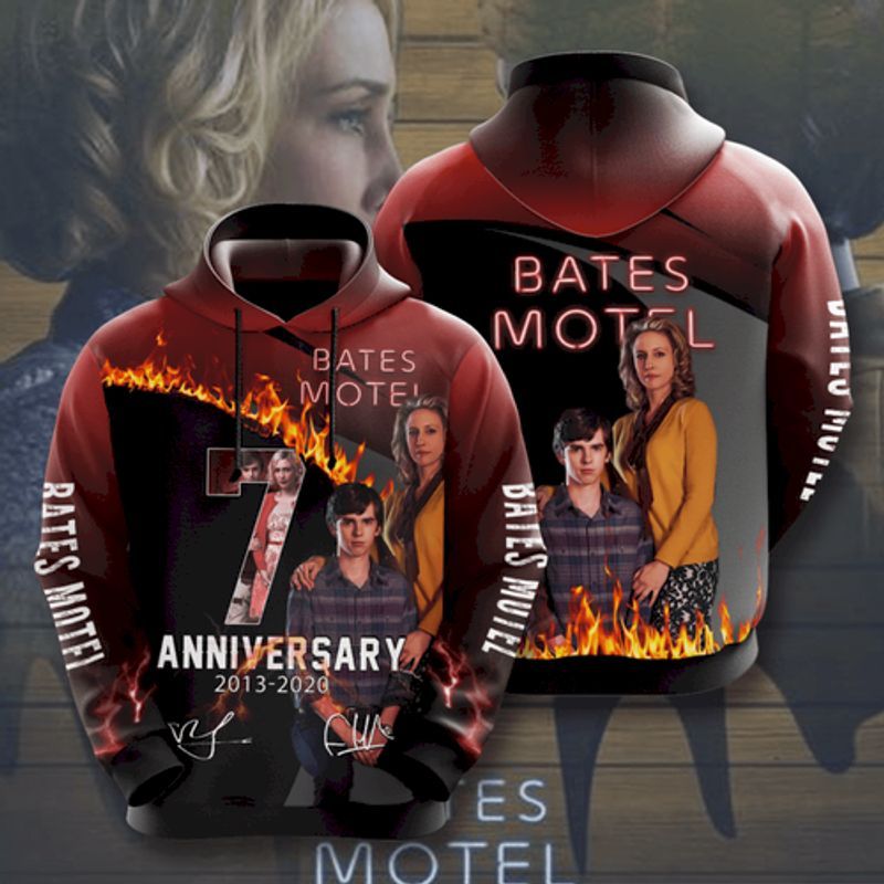 Bates Motel 7 Anniversary Signature 3d Hoodie