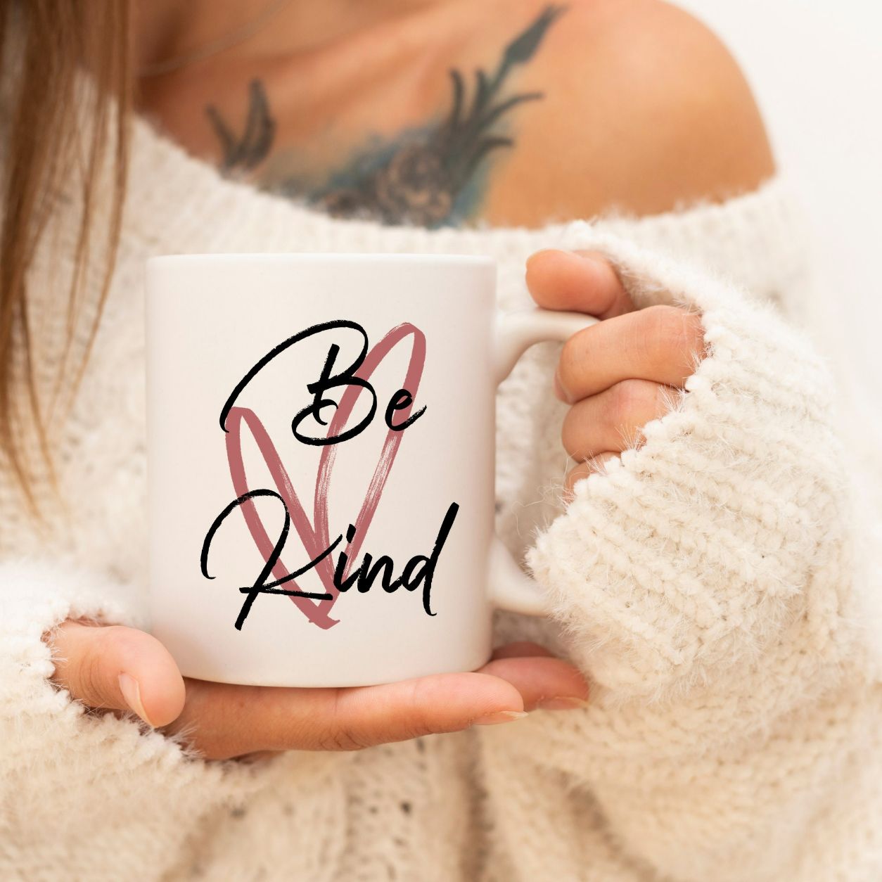 Be Kind Heart Valentines Mug