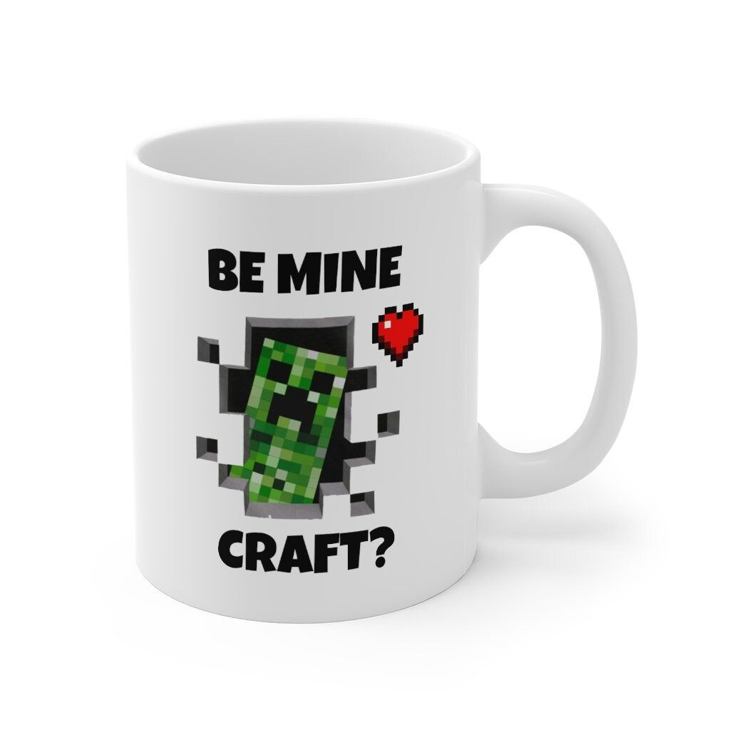 Be Mine Craft Gamer Minecraft Valentines Gift Mug