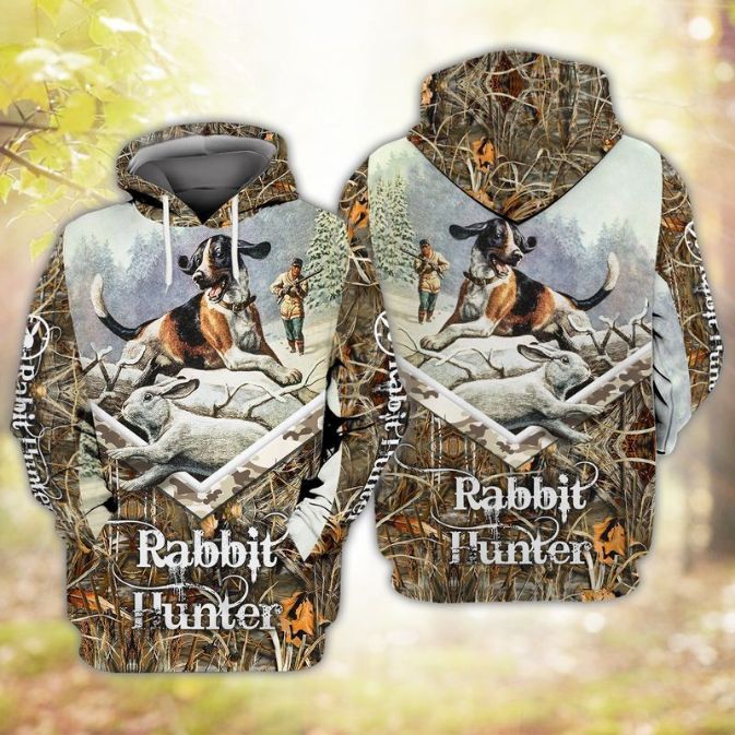 Beagle Hunting Rabbit Hunter 3d Zip Hoodie