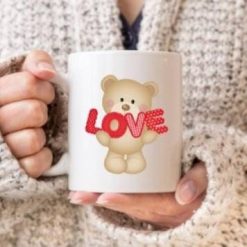 Bears Holding LOVE Mug Valentines