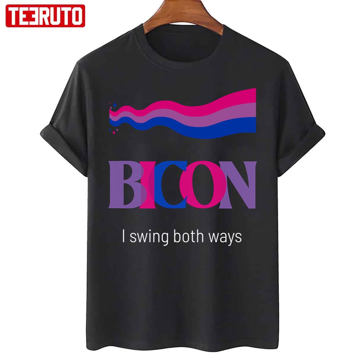 Bicon I Swing Both Ways Pride Lgbtq Gay Bi Unisex T-Shirt