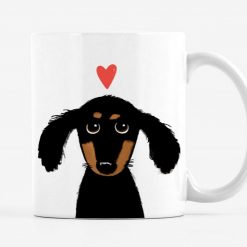 Black And Tan Dachshund Love Coffee Valentine Mug