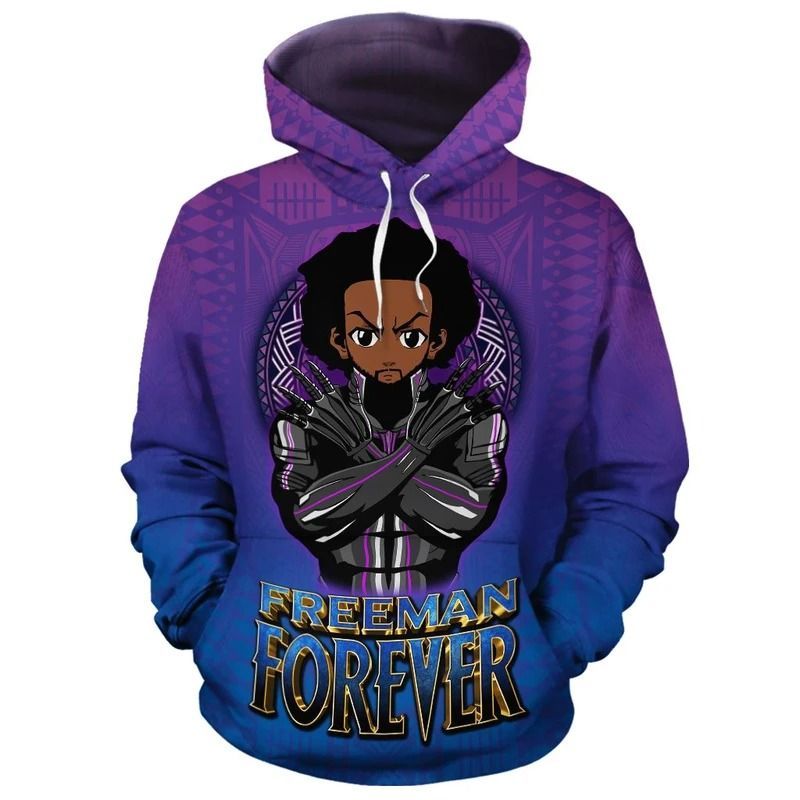 Black Panther Marvel Over Print 3d Zip 5 Hoodie