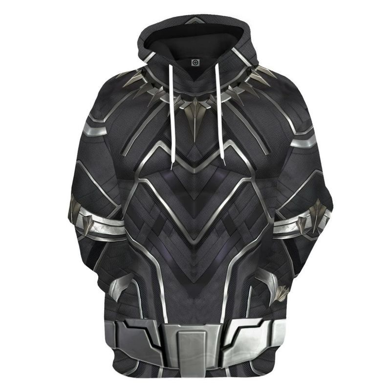 Black Panther Marvel Over Print 3d Zip 6 Hoodie