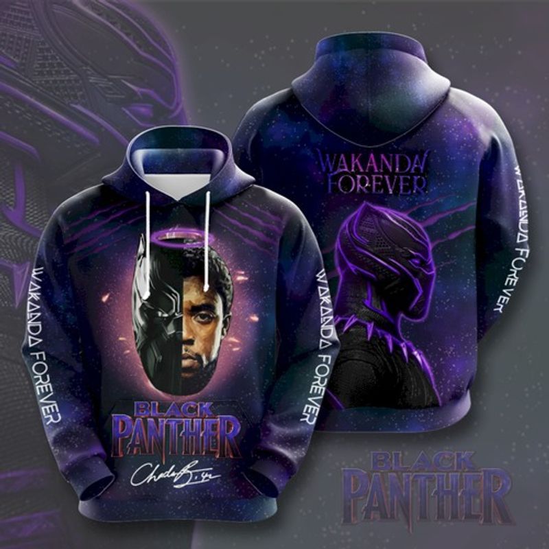 Black Panther Over Print 3d Zip 8 Hoodie