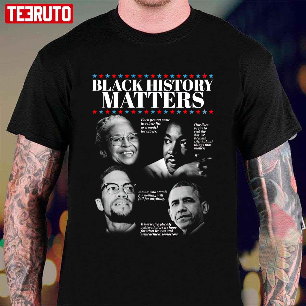 Black History Month Matters Civil Rights African Americans Unisex T-Shirt