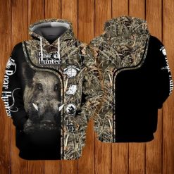 Boar Hunter 3d Zip Hoodie