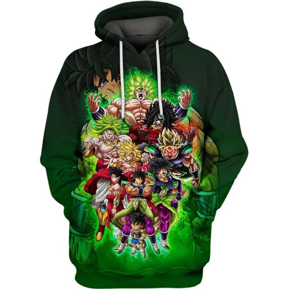 Broly Triple Threat Dragon Ball Z Over Print 3d Zip 2 Hoodie