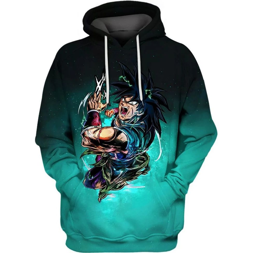 Broly Triple Threat Dragon Ball Z Over Print 3d Zip Hoodie