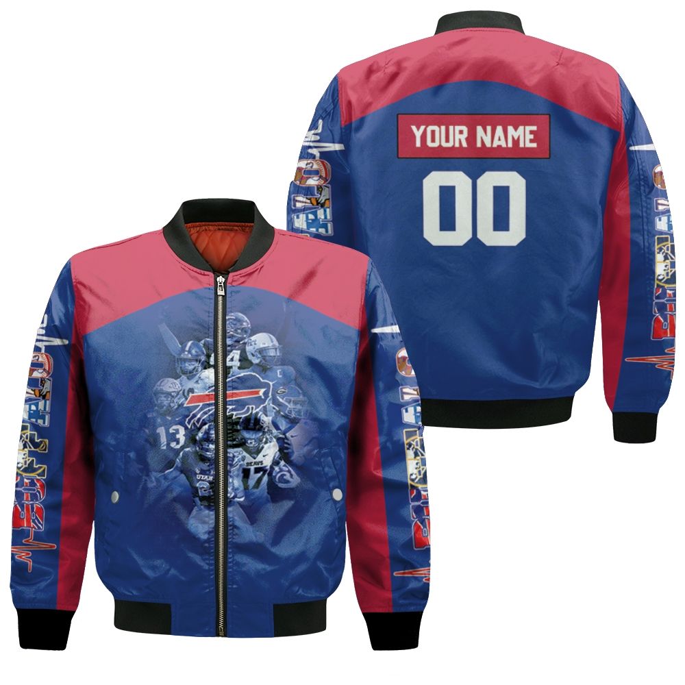 Buffalo Bills 60th Anniversary Great Players Personalized Bomber Jacket