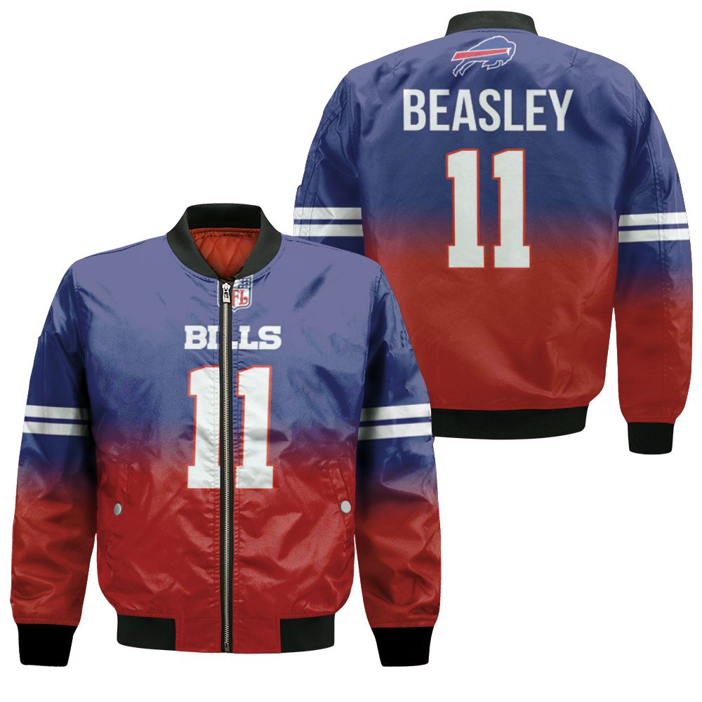 Buffalo Bills Cole Beasley #11 Great Player Nfl American Football Team Royal Color Crash 3d Designed Allover Gift For Bills Fans Bomber Jacket