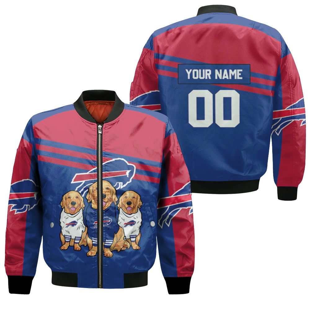 Buffalo Bills Golden Retriever 2020 Afc East Champions For Fans Personalized Bomber Jacket