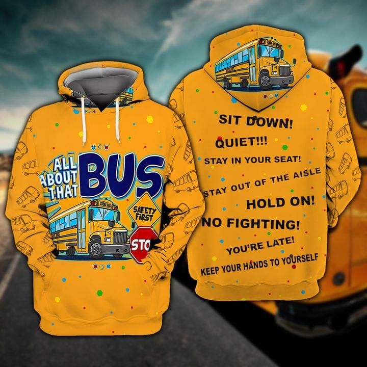 Bus School Full Printing 3d Hoodie