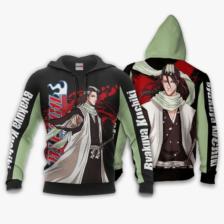 Byakuya Kuchiki Anime Manga Bleach 3d Zip Hoodie