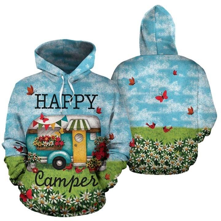 Camping Happy Camper Full Printing 3d Hoodie