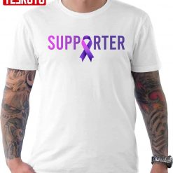 Cancer Supporter Vintage Lavender Ribbon Unisex T-Shirt