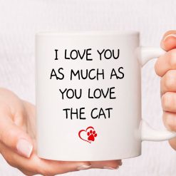 Cat Lover I Love You Valentine Mug