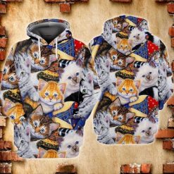 Cats 3d Zip Hoodie