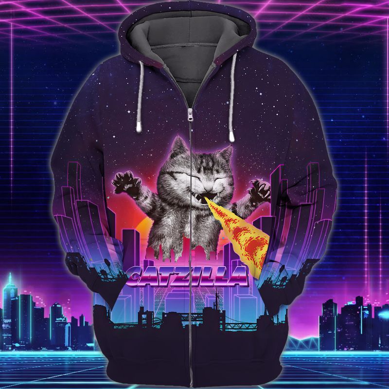 Catzilla 3d Zip Hoodie