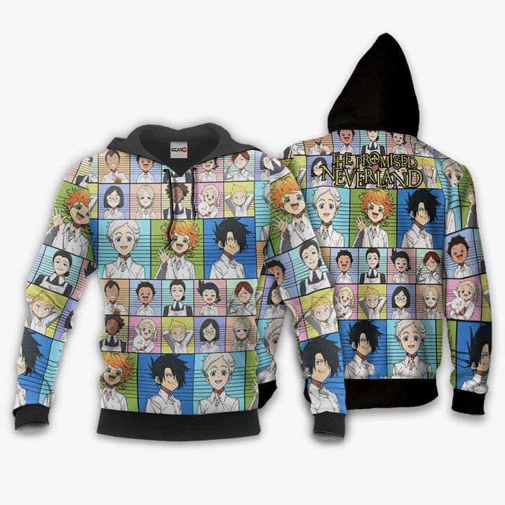 Characters Anime Manga The Promised Neverland 3d Zip Hoodie