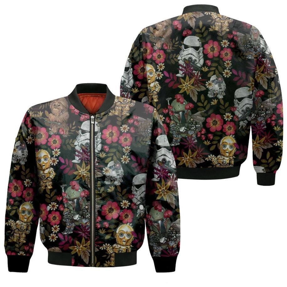 Characters Chibi Style Stormtrooper C3po For Fan Tropical 3d Printed Hawaii Shirt 3d Jersey Bomber Jacket