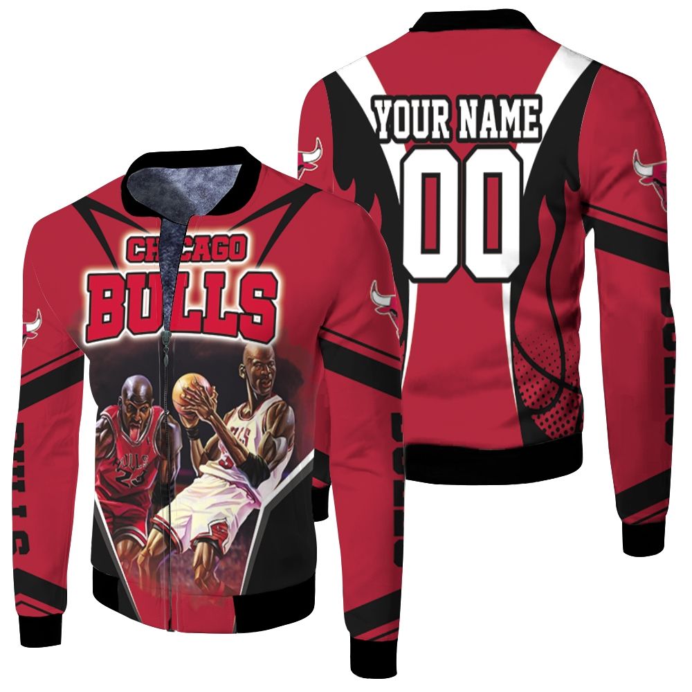 Chicago Bulls Michael Jordan Legends Red Black Personalized Fleece ...