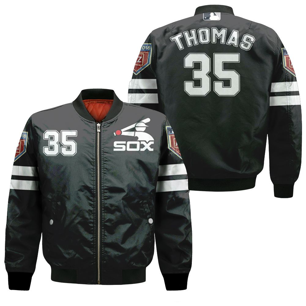 Chicago White Sox Frank Thomas #35 Mlb Great Player Majestic Spring Training Cool 3d Designed Allover Gift For Chicago Fans Bomber Jacket