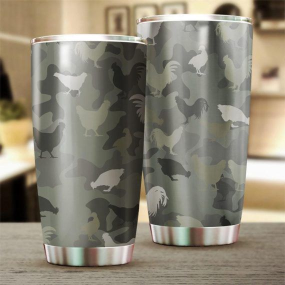 Chicken Camo Gift For Lover Travel Tumbler All Over Print
