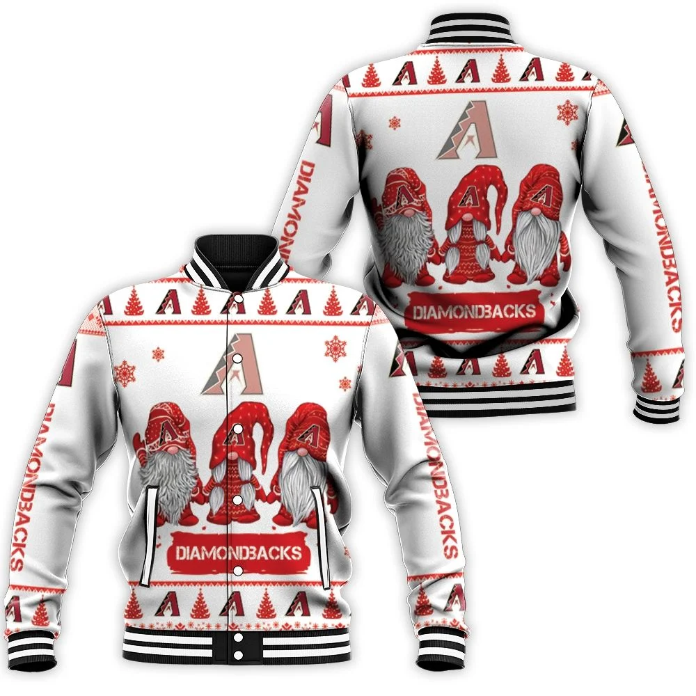 Christmas Gnomes Arizona Diamondbacks Ugly Sweatshirt Christmas 3d Baseball Jacket