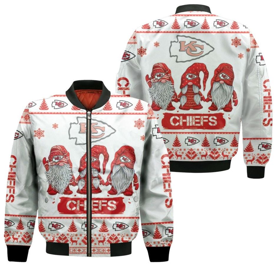 Christmas Gnomes Kansas City Chiefs Ugly Sweatshirt Christmas 3d Bomber Jacket
