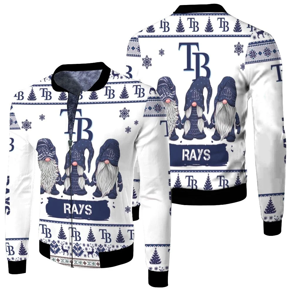 Christmas Gnomes Tampa Bay Rays Ugly Sweatshirt Christmas 3d Fleece Bomber Jacket