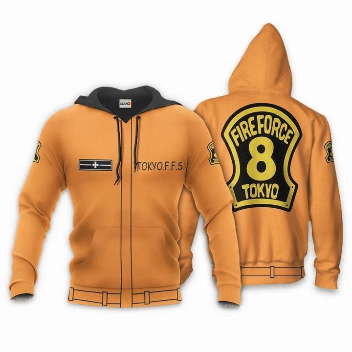 Company 8 Fire Force Tokyo Ffs Anime Manga 3d Zip Hoodie