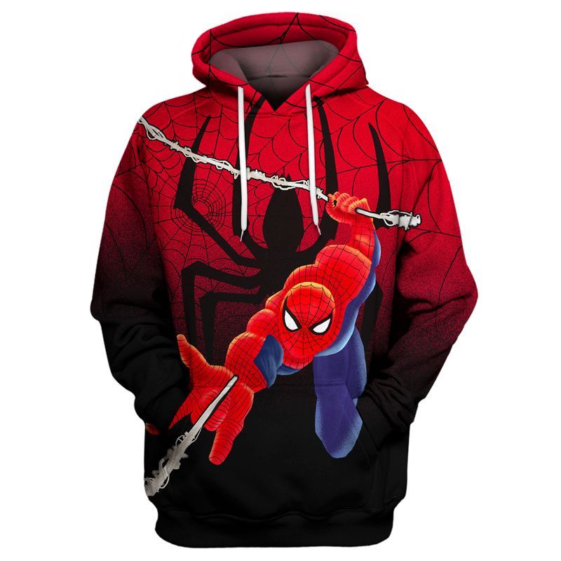 Cool Spider Man Marvel Over Print 3d Zip Hoodie - Teeruto