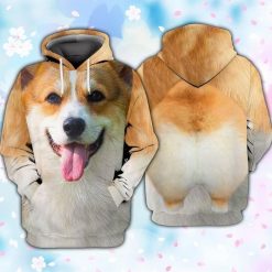 Corgi Dog Full Printing 3d Hoodie