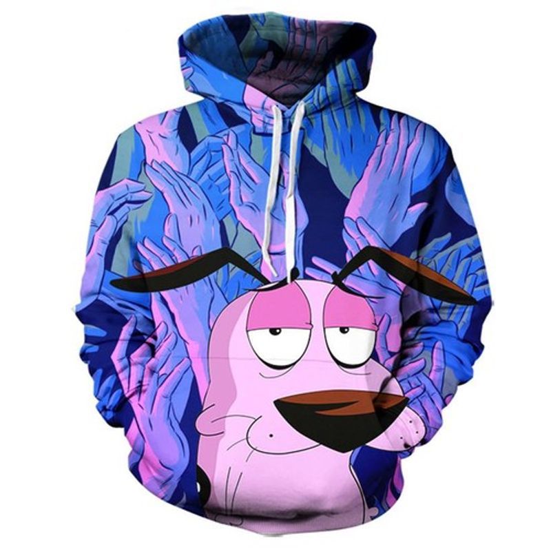 Courage The Cowardly Dog All Over Printed Custom 3d Hoodie