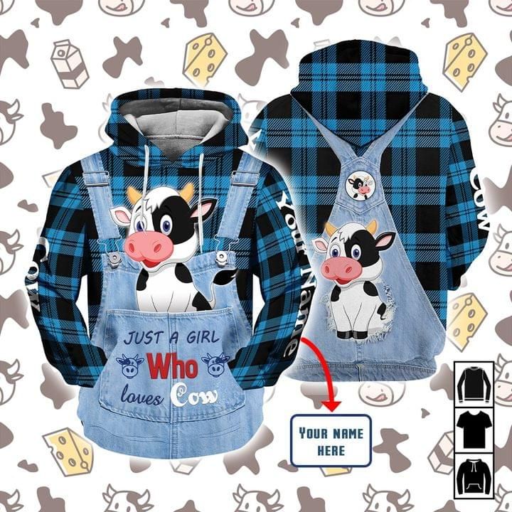 Cow Just A Girl Who Loves Cow Full Printing 3d Hoodie