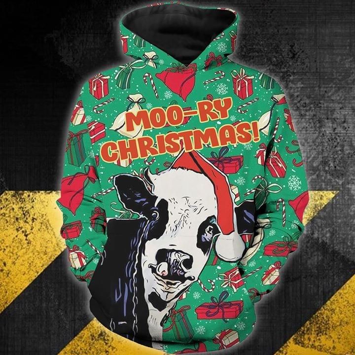 Cow Moory Christmas 3d Hoodie