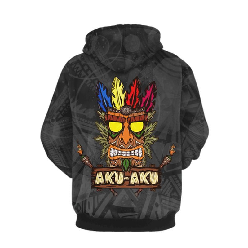 Crash Bandicoot Aku Aku All Over Printed Custom 3d Hoodie