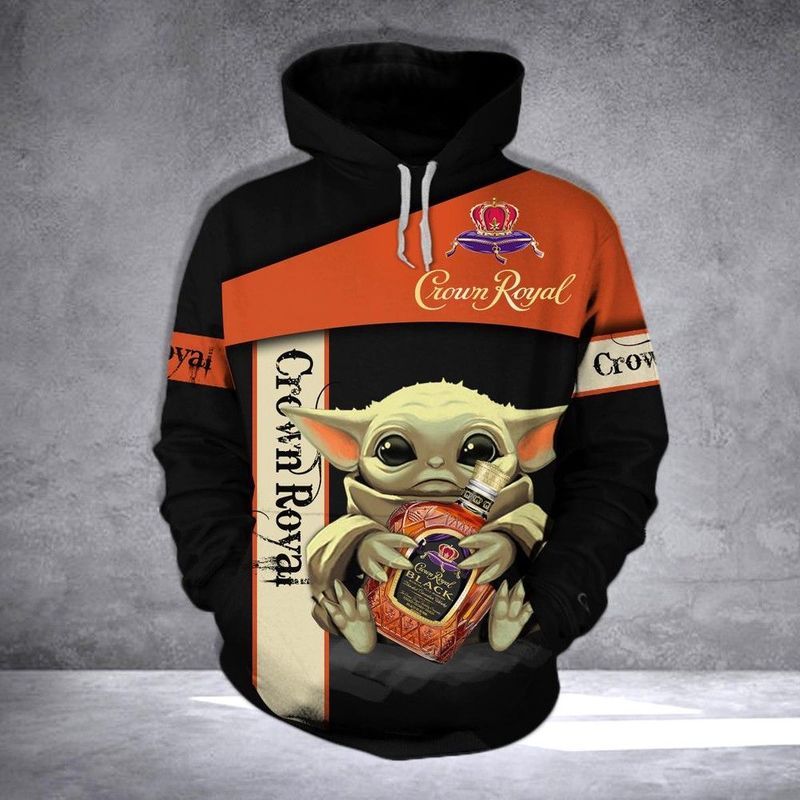 Crown Royal Baby Yoda Star Wars 3d Hoodie