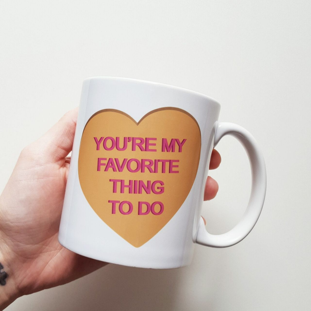 Custom Conversation Heart Coffee Mug