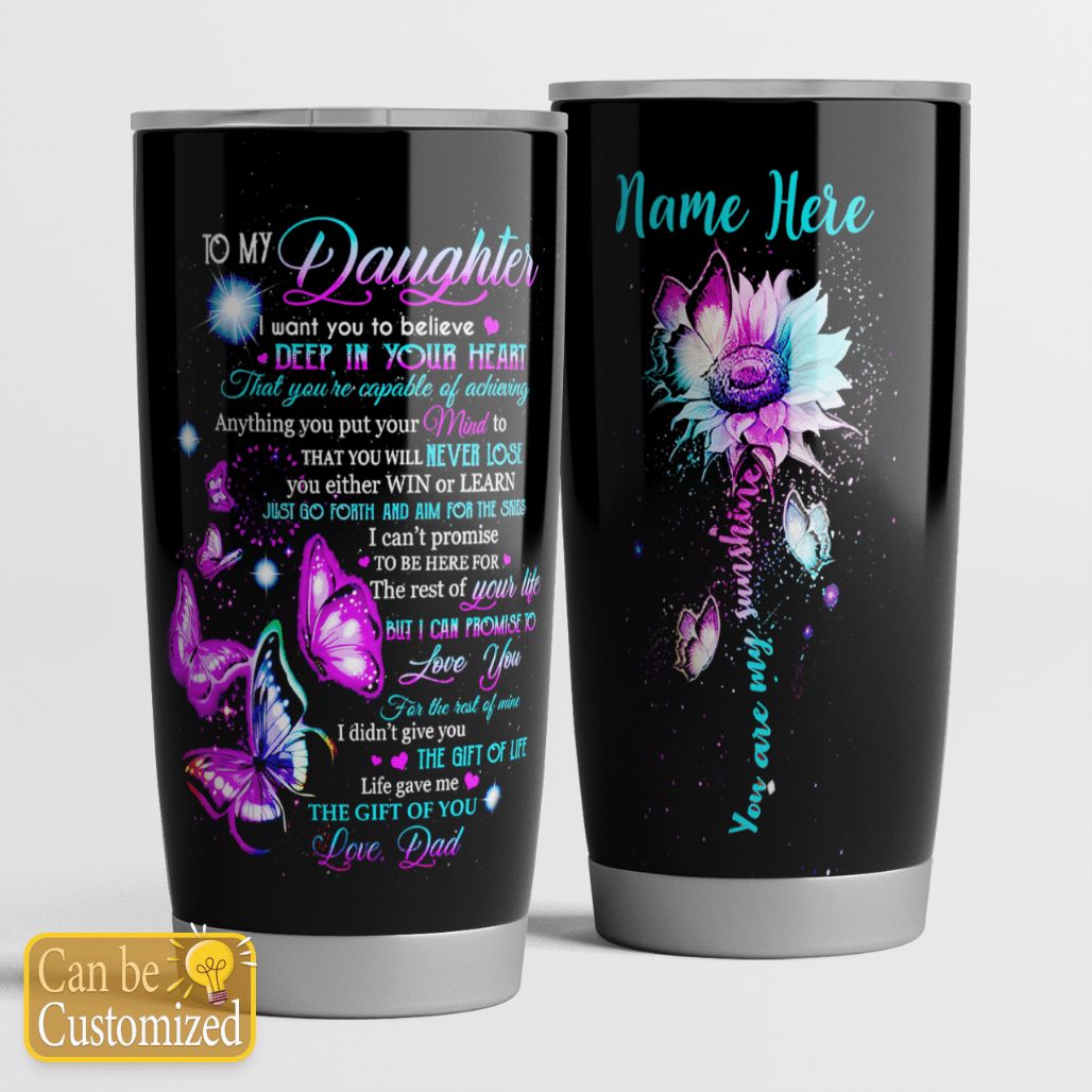 Custom Name To My Daughter Gift For Lover Travel Tumbler