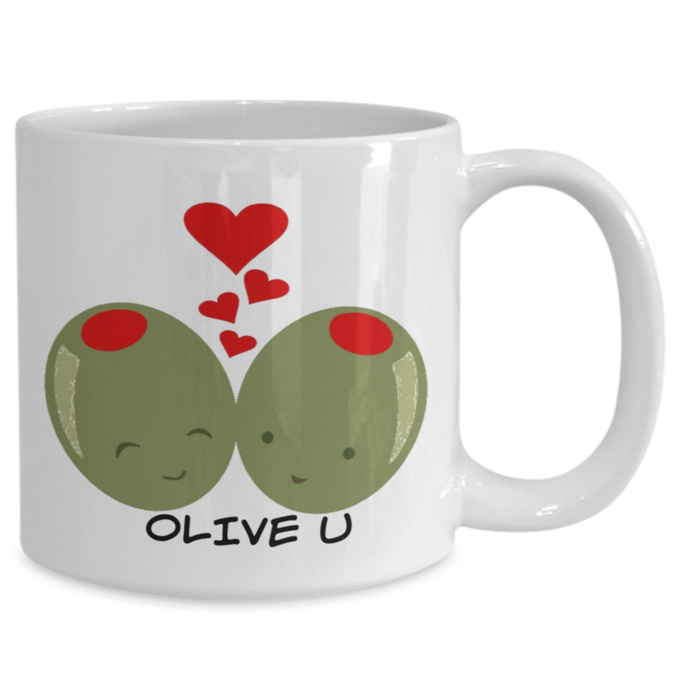 Cute And Funny Olive U Coffee Valentines Day Gift Mug