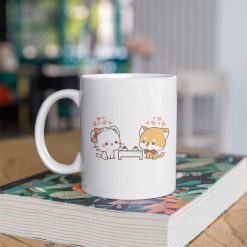 Cute Cat Dog On Date Kawaii Coffee Valentines Day Gift Mug